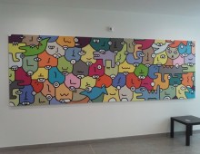 Acrylique sur toile 130×400