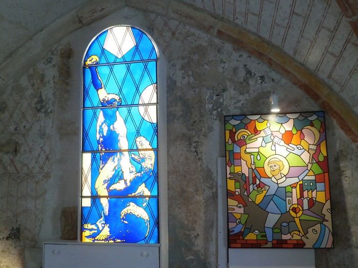 Oeuvres contemporaines de la Chapelle Saint-Sylvain à Nevers.