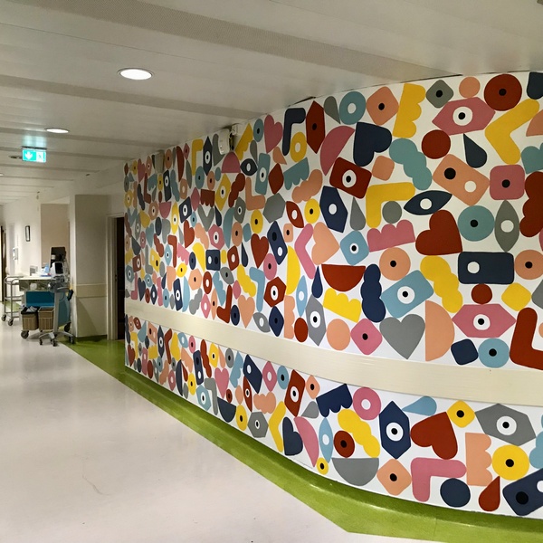 Fresque au CHU de Lille / Service Oncologie / Hôpital Huriez