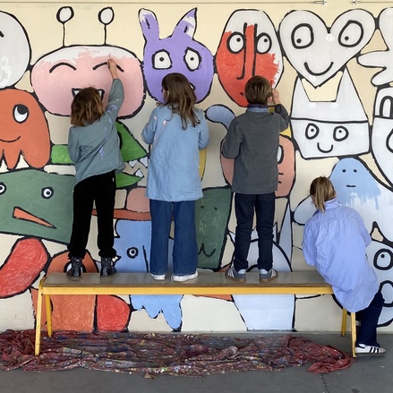 Peinture murale participative / Ecole Saint-Vaast / Wambrechies